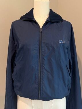 Lacoste Navy Blue Zip-Front Lightweight Jacket